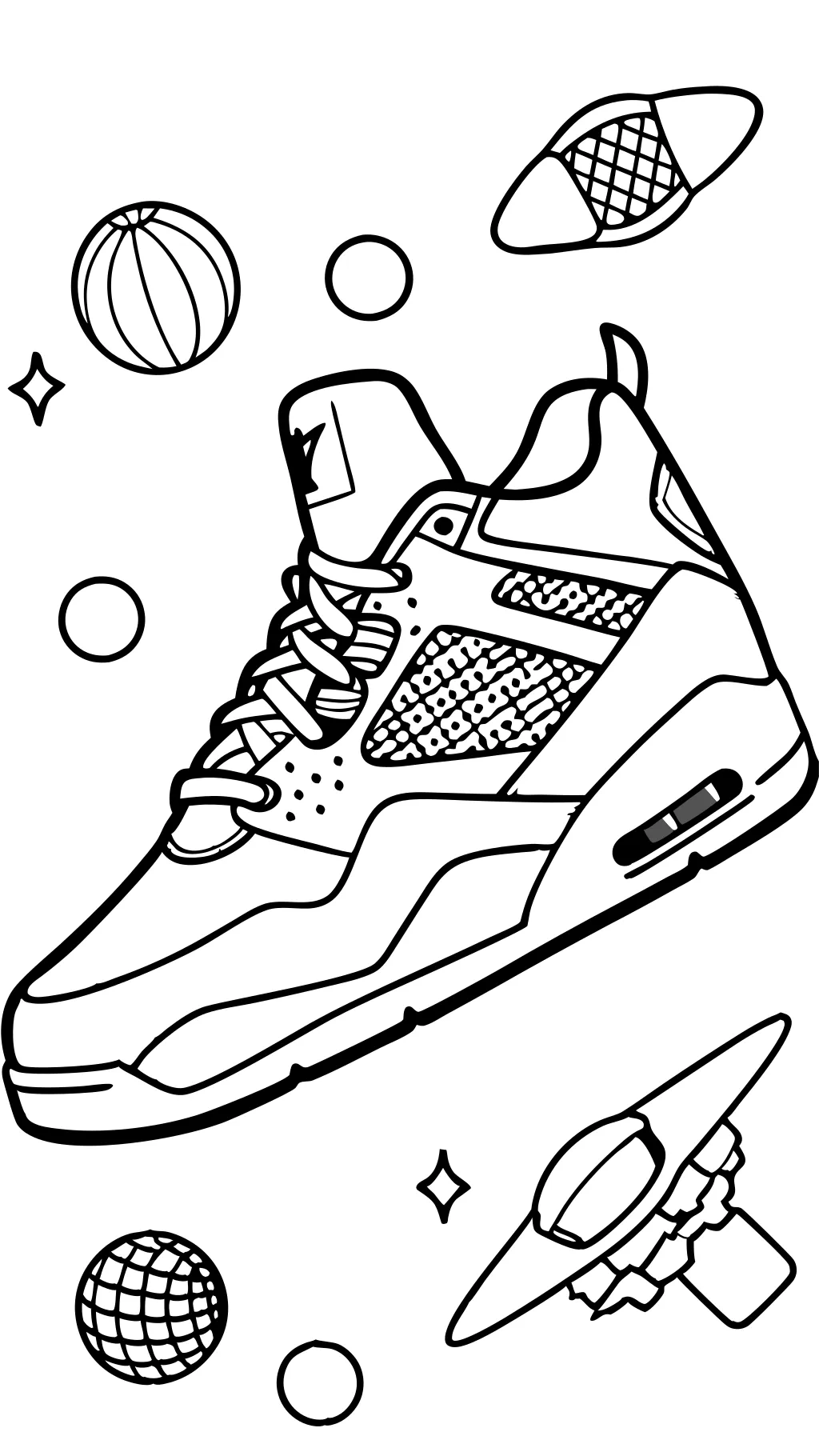 Jordan 4 páginas para colorear